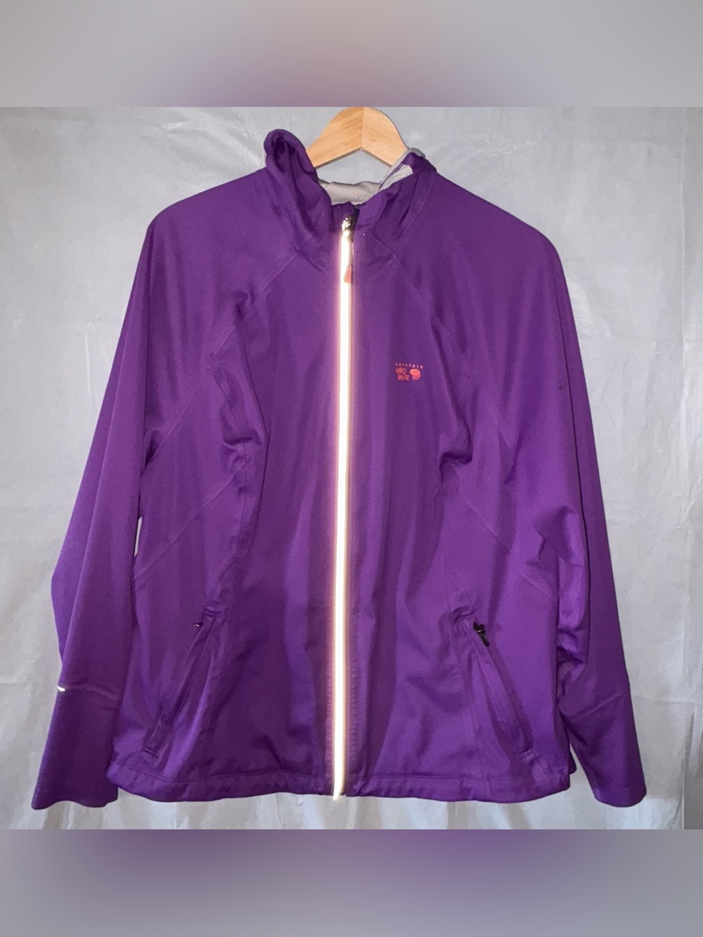 Mountain Hardwear Dry.Q‎ Active Womens Jacket XL Purple Rain Soft Shell Gorpcore